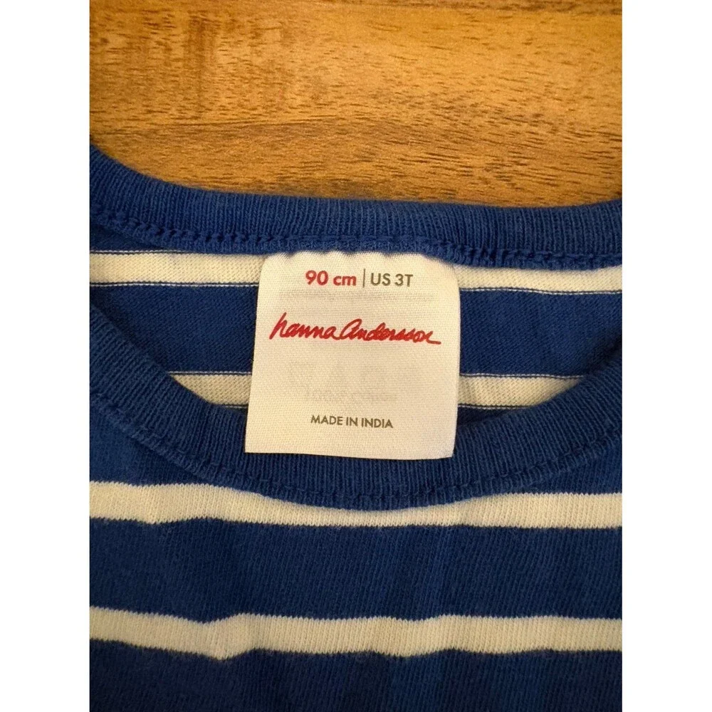 Hanna Andersson Holiday Mixie Dress, Blue, Size 3T